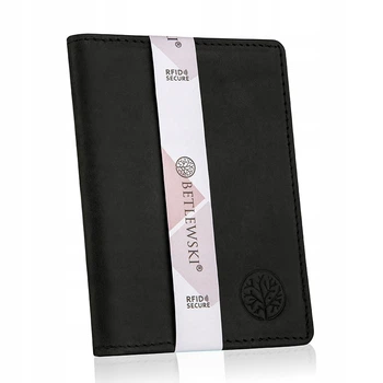 Сверхтонкий кожаный кошелёк Betlewski RFID 13 х 9,5 х 1 см (BPM-HT-M1)