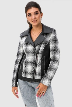 Куртка Exclusive moda М-276 46 Черно-белый