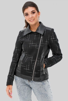 Куртка Exclusive moda М-278 44 Черно-белый