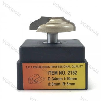 Фреза ГЛОБУС 2152 d8 D34 h10 R5 пазовая фасонная