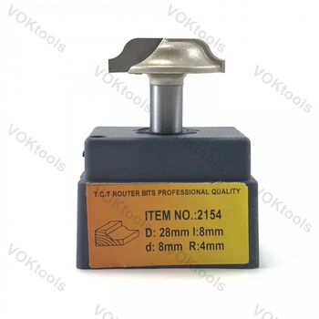 Фреза ГЛОБУС 2154 пазовая фасонная d8 D28 h8 R4