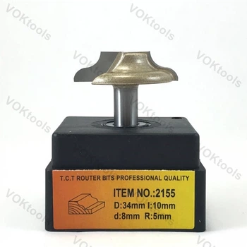 Фреза ГЛОБУС 2155 пазовая фасонная d8 D34 h10 R5