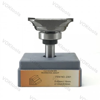Фреза ГЛОБУС 2301 кромочная калевочная d12 D55 h16 R6
