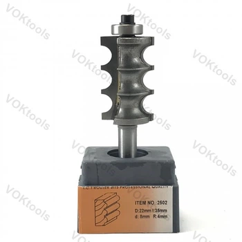 Фреза ГЛОБУС 2502 кромочная фігурна d8 D22 h35 R4