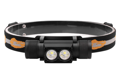 Cветодиодный налобный фонарь BORUiT D25 XM-L2х2 USB-подзарядка для охоты, кемпинга, рыбалки