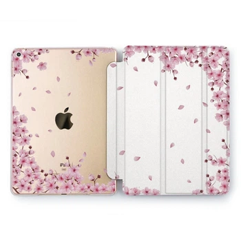 Чехол книжка, обложка для Apple iPad (Цветение сакуры, лепестки) модели 9.7 2/3/4 эпл айпад 2011 2012