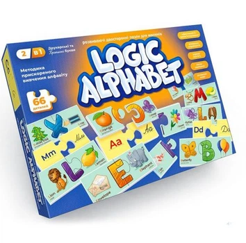 Розвиваючі пазли Алфавіт Logic англо-українські для дітей для вивчення англійської мови головоломки