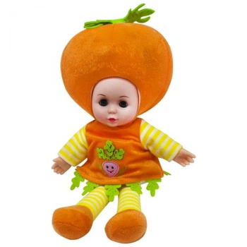 Мягкая кукла Lovely Doll Морковь плюшевая кукла с открытыми глазами для детей которая поет английским