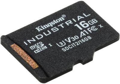 Карта памяти Kingston microSDHC 16GB Industrial Class 10 UHS-I V30 A1 (SDCIT2/16GBSP)