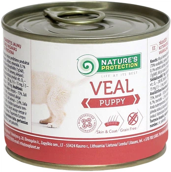 Вологий корм для цуценят Nature\'s Protection Puppy Veal з телятиною 200 г (KIK45086) (4771317450869)