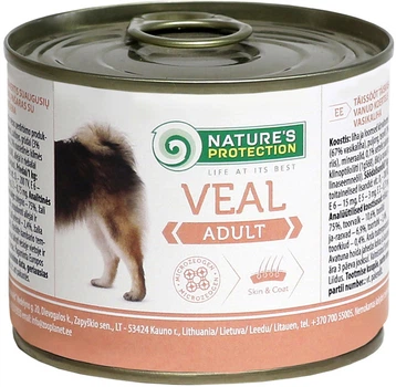 Вологий корм для собак Nature\'s Protection Adult Veal з телятиною 200 г (KIK24518) (4771317245182)