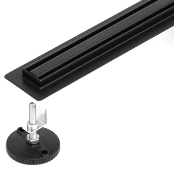 Душовий лінійний трап Epelli Slim Black 90cm Чорний