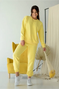 Женский спортивный костюм ONIOS Loungewear Tracksuit без капюшона Лимонный S 2358
