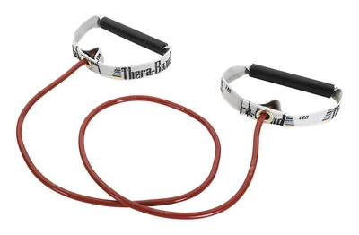 Эспандер с жесткими ПВХ ручками, жгут Thera-Band красный T 77