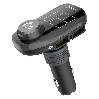 Авто FM модулятор HOCO E45 Bluetooth + 2 USB 3.1A + microSD, трансмиттер для авто (E45)