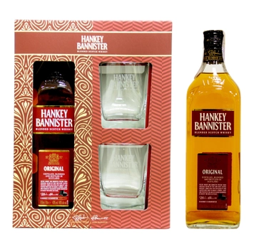 Виски Hankey Bannister 0.7 л 40% +2 брендированных стакана в коробке (5010509005388)