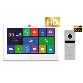 Комплект цветного видеодомофона NeoLight Mezzo HD / Solo FHD Silver (1948)