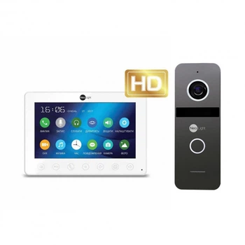 Комплект цветного видеодомофона NeoLight Omega+ HD / Solo FHD Graphite (1928)