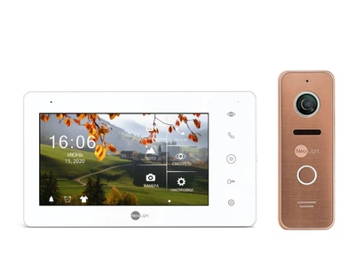 Комплект цветного видеодомофона NeoLight NeoKIT HD+ Bronze (1953)