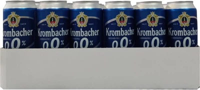 Упаковка пива Krombacher Pils світле фільтроване 0% 0.5 х 24 шт. (4008287925142G_4008287929829)