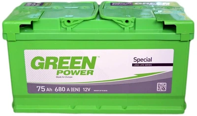 Автомобильный аккумулятор Green Power 75 Ah (+/-) Euro (680EN) (22426)