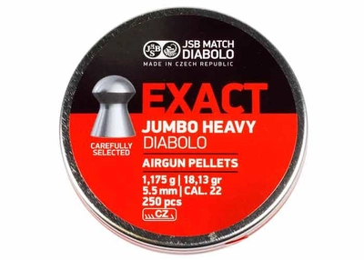 Кулі пневматичні (для повітря) 5,5мм 1,175г (250шт) JSB Diabolo Exact Jumbo Heavy. 14530530