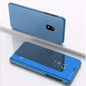 Чехол Mirror для Xiaomi Redmi 8A книжка зеркальная Clear View Blue
