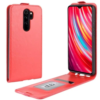 Чехол IETP для Xiaomi Redmi Note 8 Pro флип вертикальный кожа PU красный