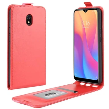 Чехол IETP для Xiaomi Redmi 8A флип вертикальный кожа PU красный