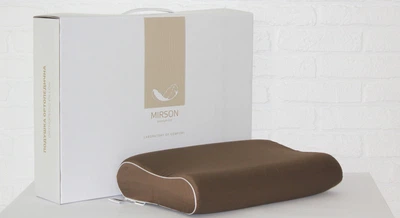 Подушка ортопедична MirSon №7055 Elite Delicate Satin Cacao 49х32х10.5 (2200003399943)