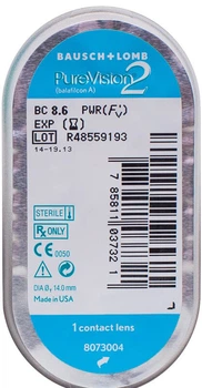 Контактні лінзи PureVision2 BC=8.6 DIA=14.0 PWR=-11.00 1 лінза