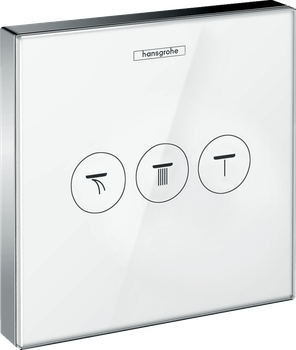 Перемикач потоків hansgrohe ShowerSelect Glass для душа 15736400, білий/хром