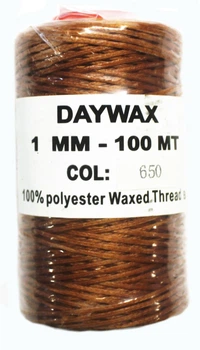 Нитка воскова Daywax 1мм 500м Тютюн 650