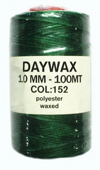 Нитка вощеная Daywax 1мм 100м Зеленый 152