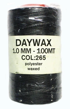 Нитка воскова Daywax 1мм 100м Сірий 265