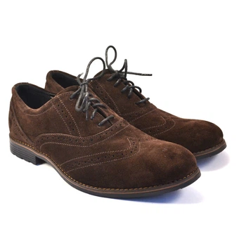 Коричневі туфлі чоловічі броги замшеві оксфорди Rosso Avangard Felicete Brown Vel 45р 30,5см (75714355145)
