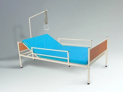 Кровать функциональная двухсекционная Profmetall с деревянной спинкой ширина 700 мм (АК7 007)