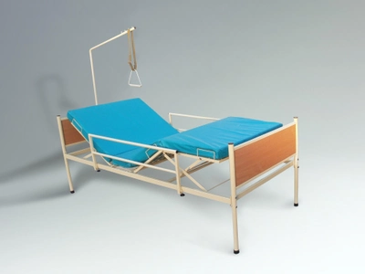 Ліжко функціональна чотирьохсекційна Profmetall з дерев'яною спинкою в повній комплектації ширина 700 мм (АК7 020)