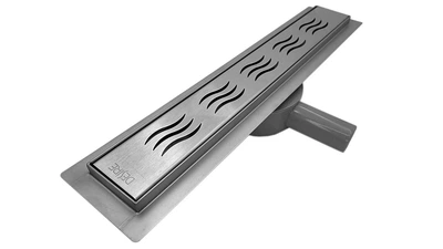 Линейный трап из нержавейки с поворотным сифоном DESIRE Wave 500 мм