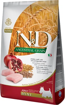 Niskoziarnista sucha karma dla psów małych ras Farmina z kurczakiem i granatem 7 kg (8010276035073)