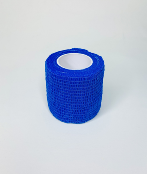 Бинт эластичный Coban фиксирующий самоскрепляющийся Кобан синий 5 см х 4,5 м