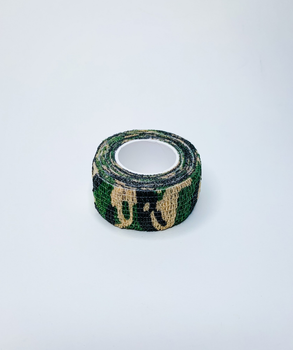 Бинт эластичный Coban фиксирующий самоскрепляющийся Кобан зеленый камуфляж 2,5 см х 4,5 м