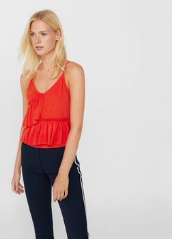Майка Mango XS Красный 13090783_15