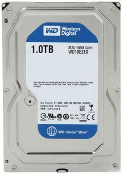 Жесткий диск 3.5" 1Tb Western Digital Blue, SATA3, 64Mb, 7200 rpm (WD10EZEX) (Ref)