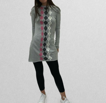 Костюм: Туника с леггинсами Losan Creem girls (024-8002AB/582) Светло-серый 16 Years-166 см