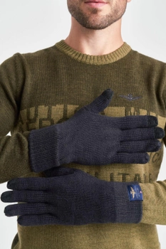 Темно-синие мужские перчатки Aeronautica Militare 4271 L/XL