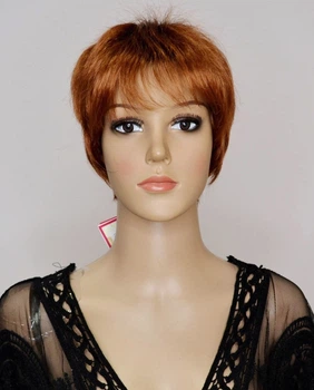 Парик Diamond ANGELA-984YS1B короткий рыжий с эффектом отросших корней