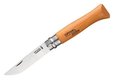 Нож Opinel №10 Carbone в блистере Virobloc