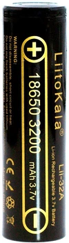 Аккумулятор LiitoKala 18650 Li-Ion Lii-32A, 3200 мАч (3050-3350 мАч) 3.7V (2.75-4.2V) 1 шт Black (Lii-32A)