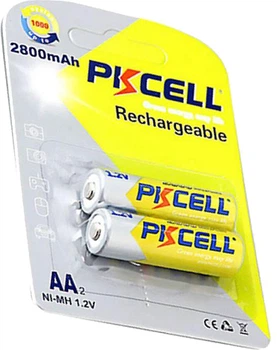 Аккумулятор PkCell 1.2V AA 2800 мАч NiMH Rechargeable Battery 2 шт (PC/AA2800-2B)